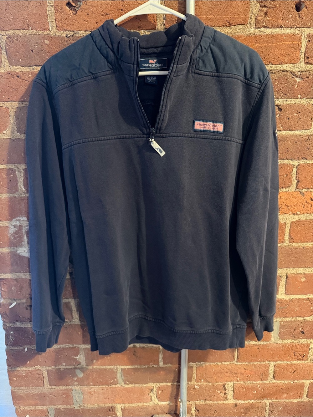 Vineyard Vines Men's Dark Navy Zip-Up Pullover Sweater